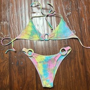 Blackbough tie dye bikini set